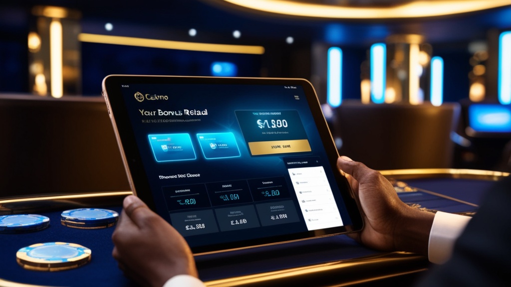 Returning player viewing a personalized casino bonus offer on a tablet