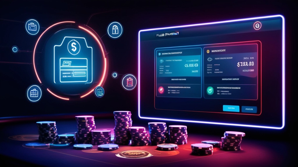 Failed payment alert with verification icons in a dark casino